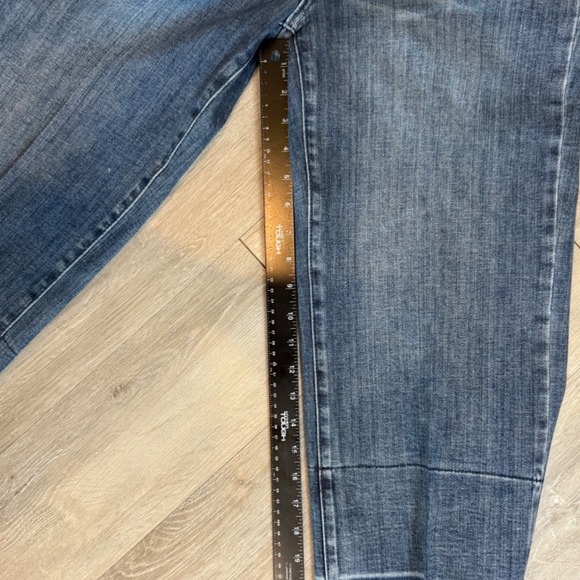 Judy Blue Los Angeles Denim Jeans Womens Size 11/30 Blue Frayed Hem Wide Leg - Picture 7 of 7